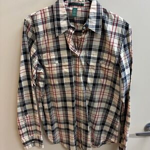 Ralph Lauren Men's Checkered Shirt - Navy, Red, and White